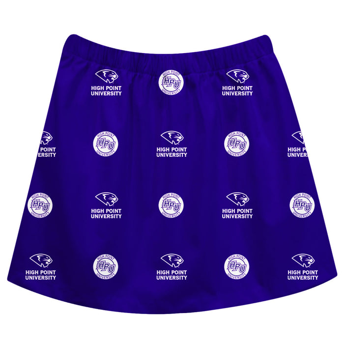 High Point University Panthers Skirt Purple All Over Logo - Vive La Fête - Online Apparel Store