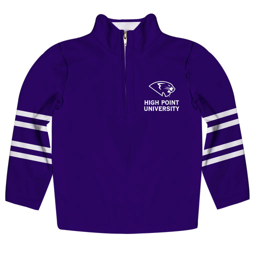 High Point University Panthers Vive La Fete Game Day Purple Quarter Zip Pullover Stripes on Sleeves - Vive La Fête - Online Apparel Store