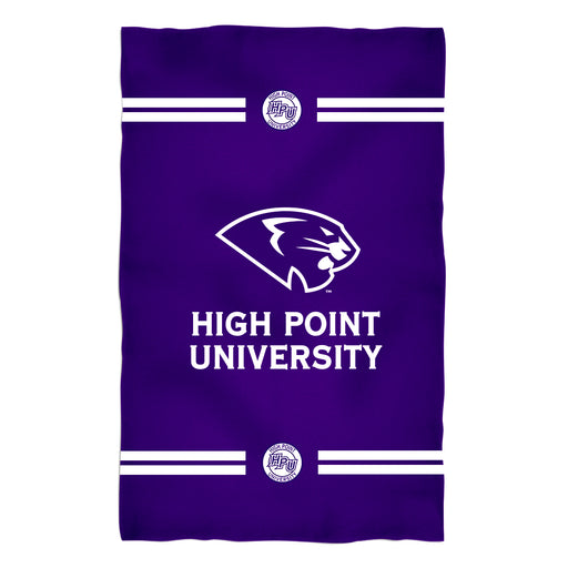 High Point University Panthers Game Day Absorvent Premium Purple Beach Bath Towel 51 x 32" Logo and Stripes" - Vive La Fête - Online Apparel Store