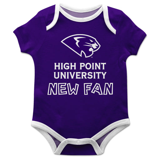 High Point Panthers Vive La Fete Infant Game Day Purple Short Sleeve Onesie New Fan Logo and Mascot Bodysuit - Vive La Fête - Online Apparel Store