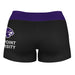 High Point Panthers Vive La Fete Logo on Thigh and Waistband Black & Purple Women Yoga Booty Workout Shorts 3.75 Inseam" - Vive La Fête - Online Apparel Store