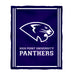 High Point University Panthers HPU Vive La Fete Kids Game Day Purple Plush Soft Minky Blanket 36 x 48 Mascot