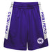 High Point Panthers HPU Vive La Fete Game Day Purple Stripes Boys Solid White Athletic Mesh Short