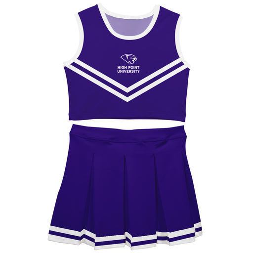 High Point University Panthers HPU Vive La Fete Game Day Purple Sleeveless Cheerleader Set
