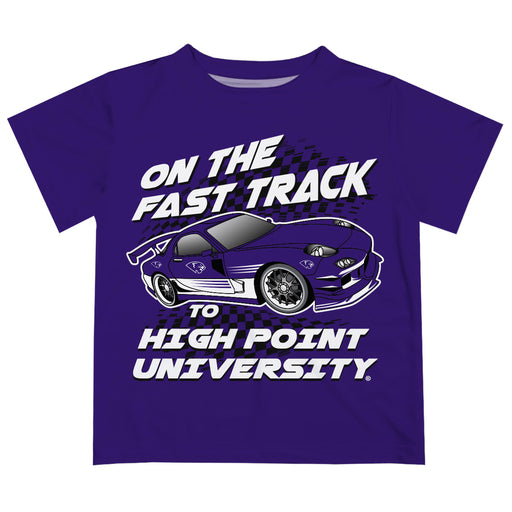 High Point University Panthers HPU Vive La Fete Fast Track Boys Game Day Purple Short Sleeve Tee
