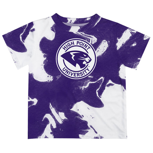 High Point University Panthers HPU Vive La Fete Marble Boys Game Day Purple Short Sleeve Tee