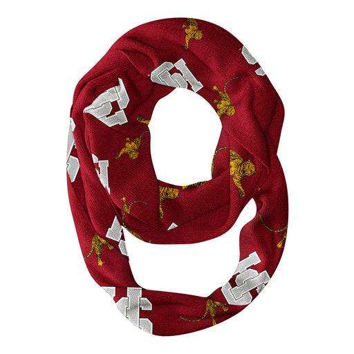 Hampden–Sydney Tigers Vive La Fete Repeat Logo Game Day Collegiate Women Light Weight Ultra Soft Infinity Scarf
