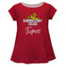 Hampden–Sydney Tigers Vive La Fete Girls Game Day Short Sleeve Maroon Top with School Logo and Name