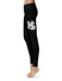 Hampden–Sydney Tigers Vive La Fete Collegiate Large Logo on Thigh Women Black Yoga Leggings 2.5 Waist Tights - Vive La Fête - Online Apparel Store