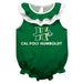 Cal Poly Humboldt Lumberjacks Green Sleeveless Ruffle Onesie Logo Bodysuit by Vive La Fete
