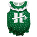 Cal Poly Humboldt Lumberjacks Swirls Green Sleeveless Ruffle Onesie Logo Bodysuit