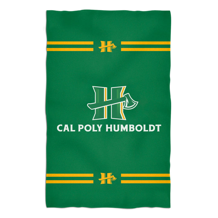 Cal Poly Humboldt Lumberjacks Vive La Fete Game Day Absorbent Premium Green Beach Bath Towel 51 x 32 Logo and Stripes