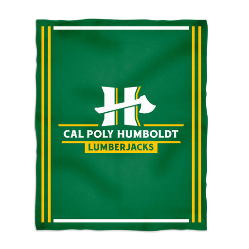 Cal Poly Humboldt Lumberjacks Vive La Fete Kids Game Day Green Plush Soft Minky Blanket 36 x 48 Mascot