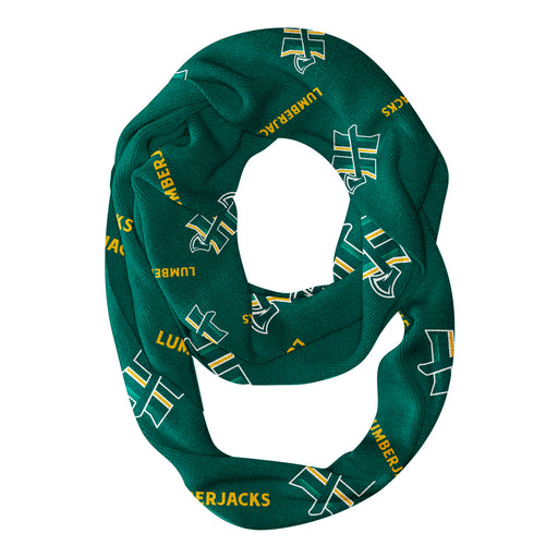 Cal Poly Humboldt Lumberjacks Vive La Fete Repeat Logo Game Day Collegiate Women Light Weight Ultra Soft Infinity Scarf