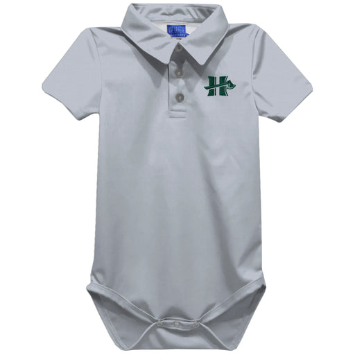 Cal Poly Humboldt Lumberjacks Embroidered Gray Solid Knit Polo Onesie