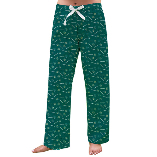 Cal Poly Humboldt Lumberjacks Vive La Fete Game Day All Over Logo Women Green Lounge Pants