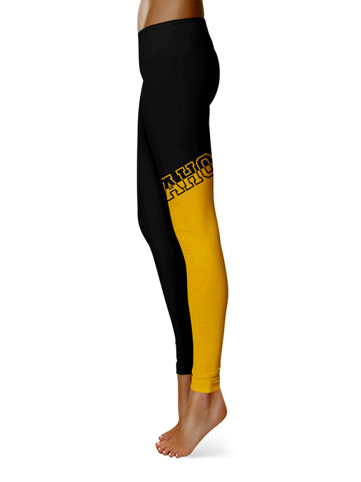 Idaho Vandals Vive la Fete Game Day Collegiate Leg Color Block Women Black Gold Yoga Leggings - Vive La Fête - Online Apparel Store