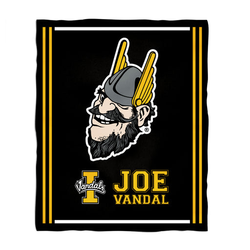 Idaho Vandals Vive La Fete Kids Game Day Black Plush Soft Minky Blanket 36 x 48 Mascot