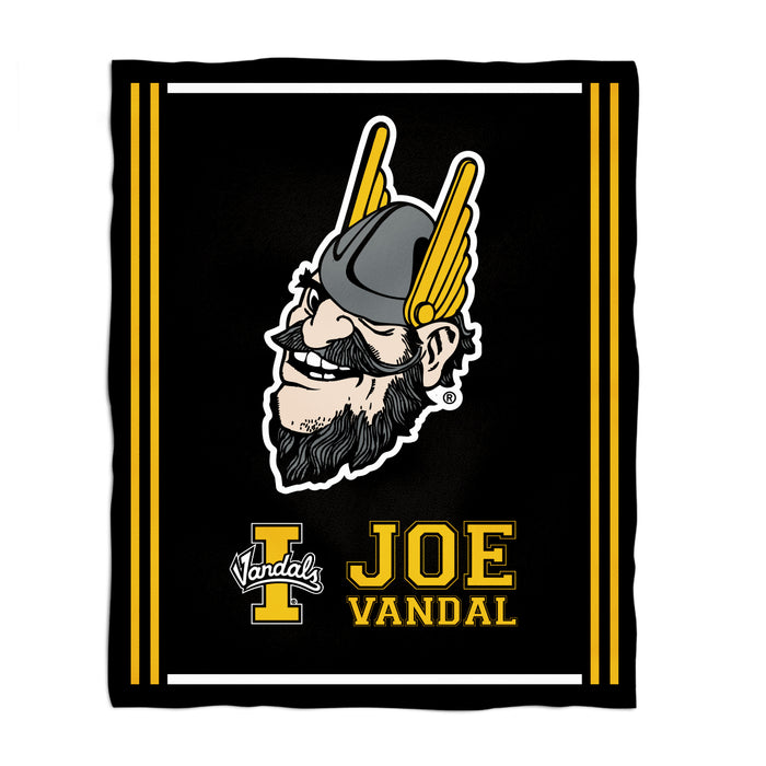 Idaho Vandals Vive La Fete Kids Game Day Black Plush Soft Minky Blanket 36 x 48 Mascot