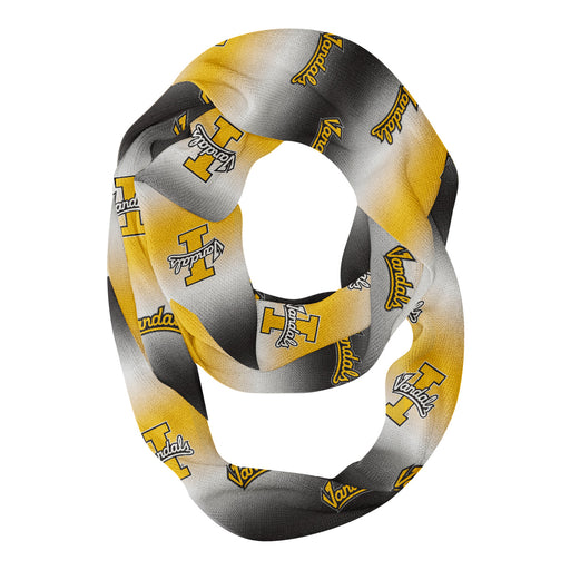 Idaho Vandals Vive La Fete All Over Logo Game Day Collegiate Women Ultra Soft Knit Infinity Scarf