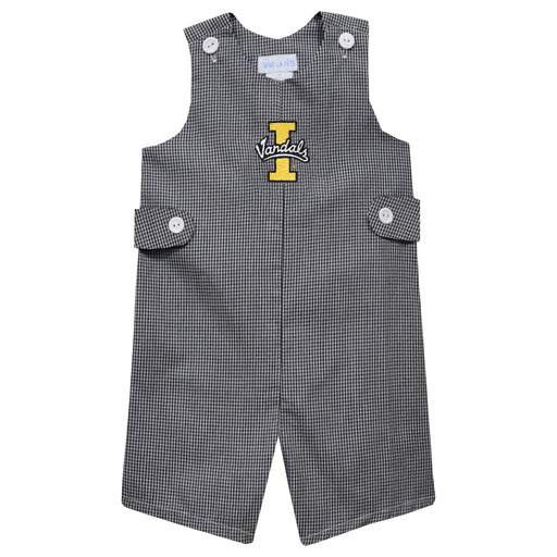 Idaho Vandals Embroidered Black Gingham Boys Jon Jon