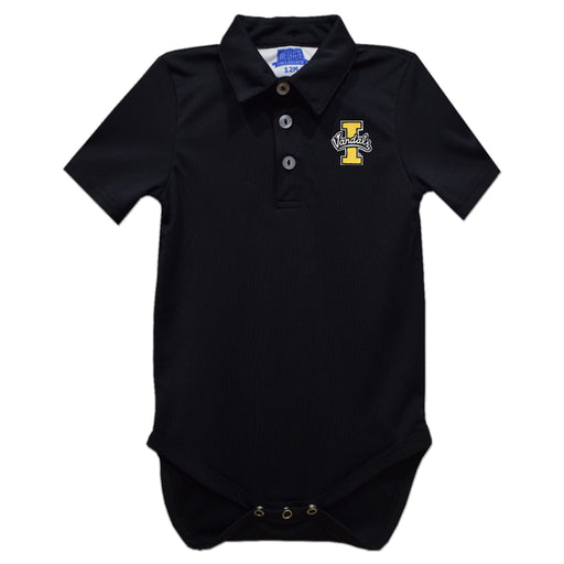 University of Idaho Vandals Embroidered Black Solid Knit Polo Onesie