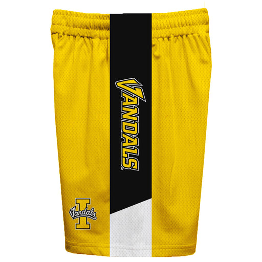 Idaho Vandals Vive La Fete Game Day Gold Stripes Boys Solid Black Athletic Mesh Short - Vive La Fête - Online Apparel Store