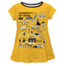 Idaho Vandals Hand Sketched Vive La Fete Impressions Artwork Yellow Short Sleeve Top