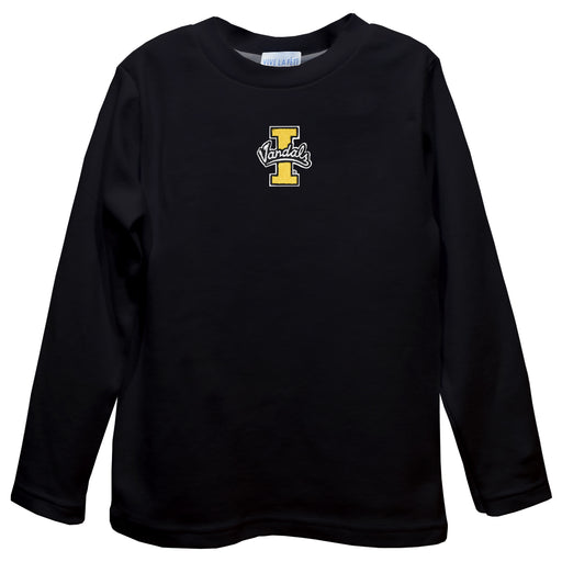 Idaho Vandals Embroidered Black Long Sleeve Boys Tee Shirt