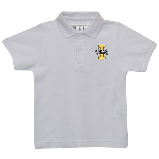 Idaho Vandals Embroidered White Short Sleeve Polo Box Shirt