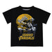 Idaho Vandals Original Dripping Football Helmet Black T-Shirt by Vive La Fete