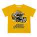 Idaho Vandals Original Dripping Football Helmet Gold T-Shirt by Vive La Fete