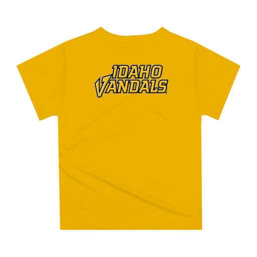 Idaho Vandals Original Dripping Football Helmet Gold T-Shirt by Vive La Fete - Vive La Fête - Online Apparel Store
