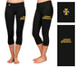Idaho Vandals Vive La Fete Game Day Collegiate Large Logo on Thigh and Waist Women Black Capri Leggings - Vive La Fête - Online Apparel Store