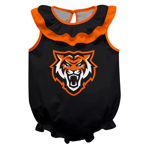 Idaho State Bengals ISU Black Sleeveless Ruffle Onesie Mascot Bodysuit by Vive La Fete
