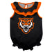 Idaho State Bengals ISU Black Sleeveless Ruffle Onesie Mascot Bodysuit by Vive La Fete