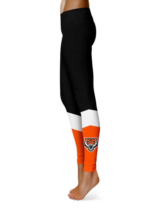 Idaho State Bengals ISU Vive la Fete Game Day Collegiate Ankle Color Block Women Black Orange Yoga Leggings - Vive La Fête - Online Apparel Store