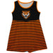 Idaho State Bengals Vive La Fete Girls Game Day Sleeveless Tank Dress Solid Black Mascot Stripes on Skirt - Vive La Fête - Online Apparel Store
