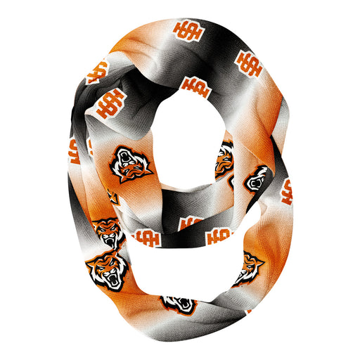 Idaho State Bengals ISU Vive La Fete All Over Logo Game Day Collegiate Women Ultra Soft Knit Infinity Scarf