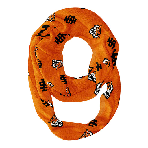 Idaho State Bengals ISU Vive La Fete Repeat Logo Game Day Collegiate Women Light Weight Ultra Soft Infinity Scarf
