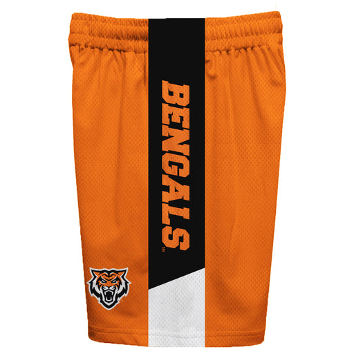 Idaho State Bengals ISU Vive La Fete Game Day Orange Stripes Boys Solid Black Athletic Mesh Short - Vive La Fête - Online Apparel Store