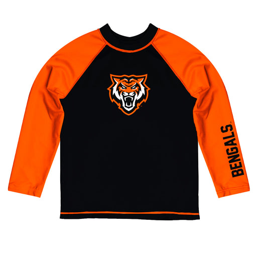 Idaho State Bengals ISU Vive La Fete Logo Black Orange Long Sleeve Raglan Rashguard