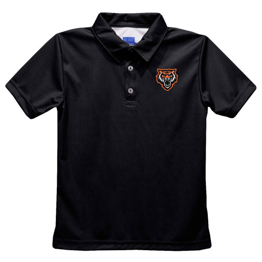 Idaho State University Bengals ISU Embroidered Black Short Sleeve Polo Box Shirt