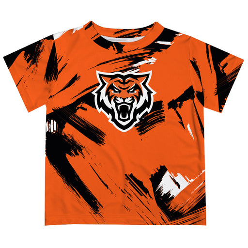 Idaho State University Bengals ISU Vive La Fete Boys Game Day Orange Short Sleeve Tee Paint Brush
