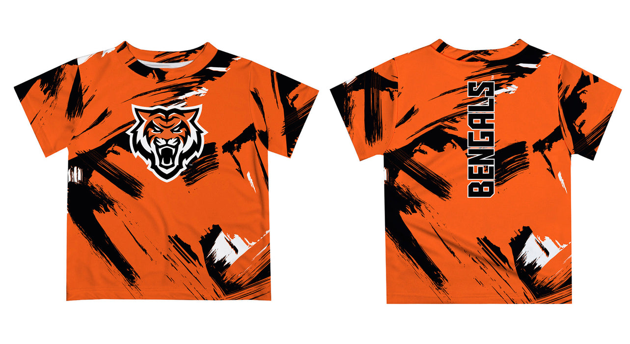 Idaho State University Bengals ISU Vive La Fete Boys Game Day Orange Short Sleeve Tee Paint Brush - Vive La Fête - Online Apparel Store