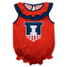 Illinois Fighting Illini Orange Sleeveless Ruffle Onesie Logo Bodysuit