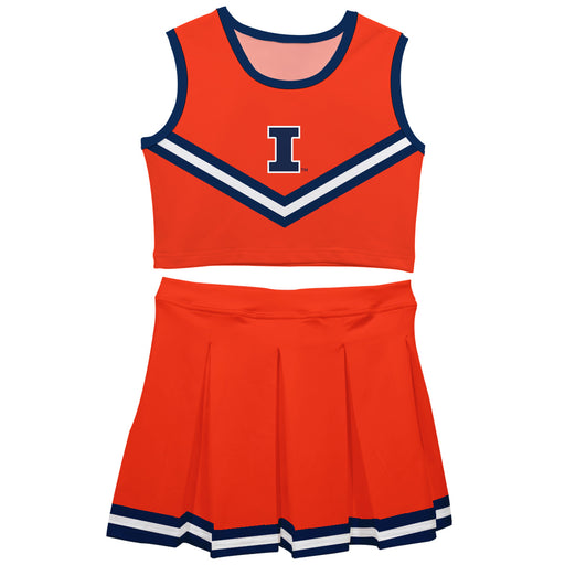 Illinois Fighting Illini Vive La Fete Game Day Orange Sleeveless Cheerleader Set