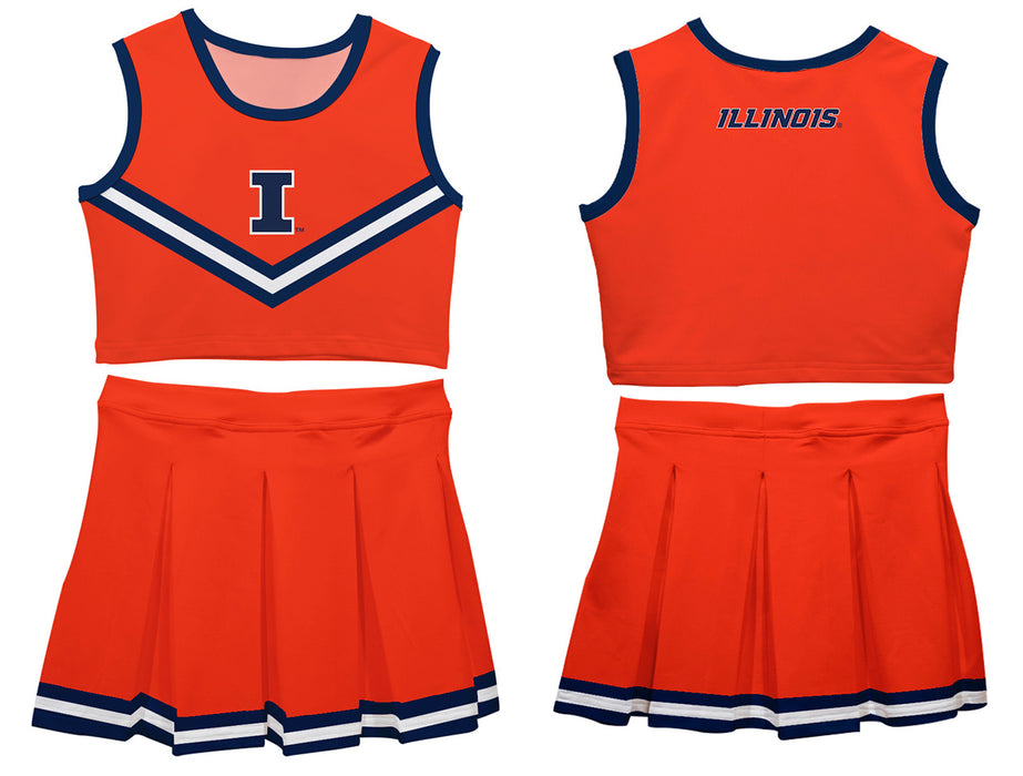 Illinois Fighting Illini Vive La Fete Game Day Orange Sleeveless Cheerleader Set - Vive La Fête - Online Apparel Store