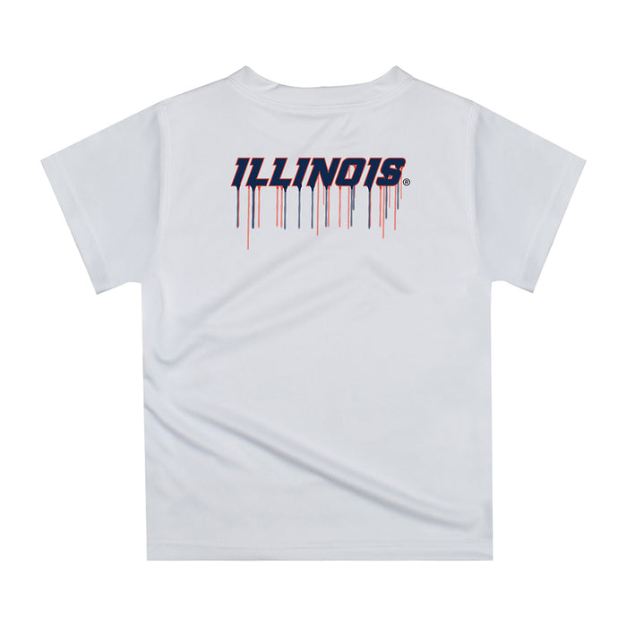 Illinois Fighting Illini Original Dripping Football HelmetT-Shirt by Vive La Fete - Vive La Fête - Online Apparel Store