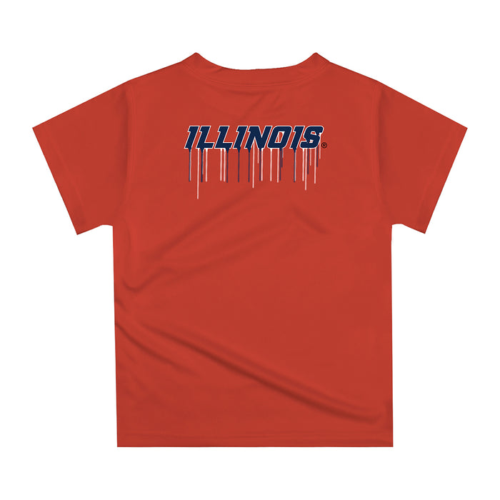 Illinois Fighting Illini Original Dripping Football HelmetT-Shirt by Vive La Fete - Vive La Fête - Online Apparel Store
